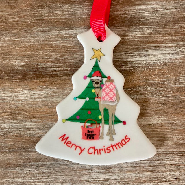 NEW - Best Teacher Tree Ceramic Decoration