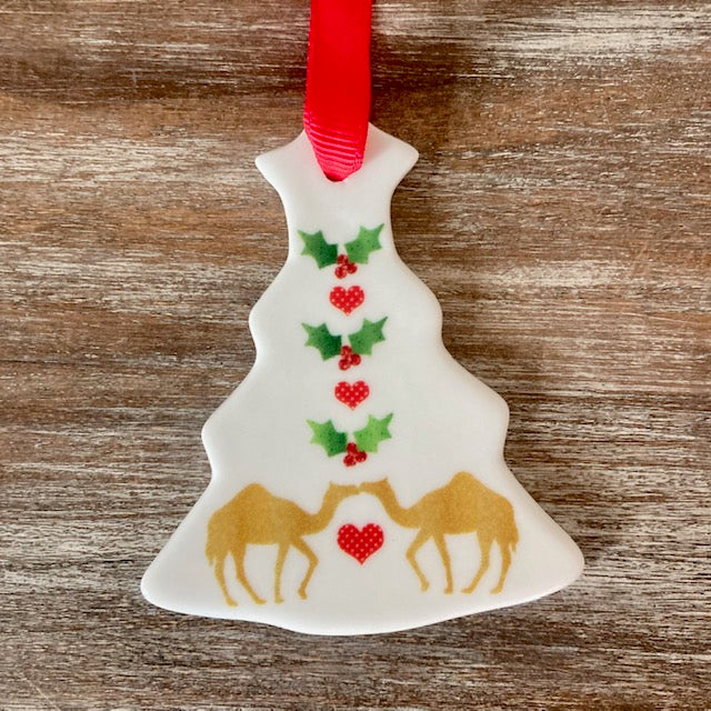 Love Camels Tree Ceramic Decoration