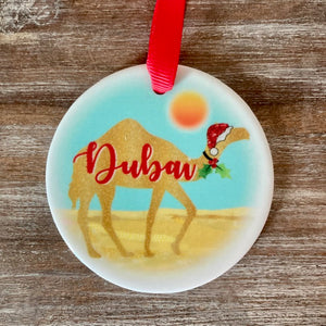 NEW - Ceramic Dubai / Abu Dhabi Camel Desert Tree Decoration