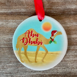NEW - Ceramic Dubai / Abu Dhabi Camel Desert Tree Decoration