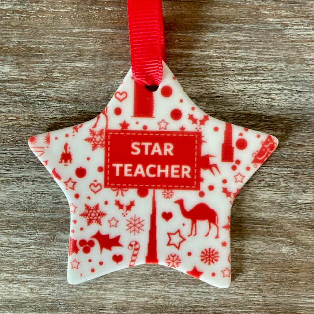 Ceramic Star Teacher Dubai Icons Tree Decoration