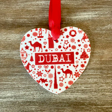 Set of 3 Locally Inspired Dubai Heart Shaped Decorations