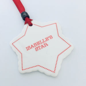 Ceramic Star Wishes Tree Decorations – Personalised