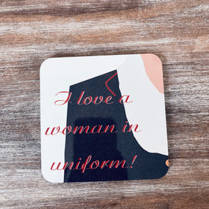 Cabin Crew - I Love a Woman in Uniform Mug & Coaster