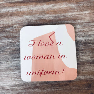 Cabin Crew - I Love a Woman in Uniform Mug & Coaster