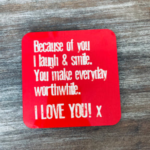 Love Quote Mug & Coaster