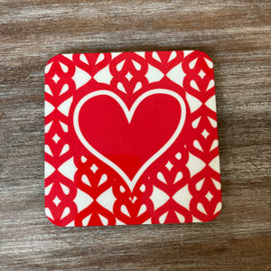 Patterned Heart Coaster