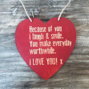 Love Quote - Giant Hanging Decoration - Wooden