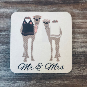 Mr & Mrs Camel People - Set of 2 Coasters