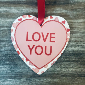 Love you Wooden Hanging Decoration