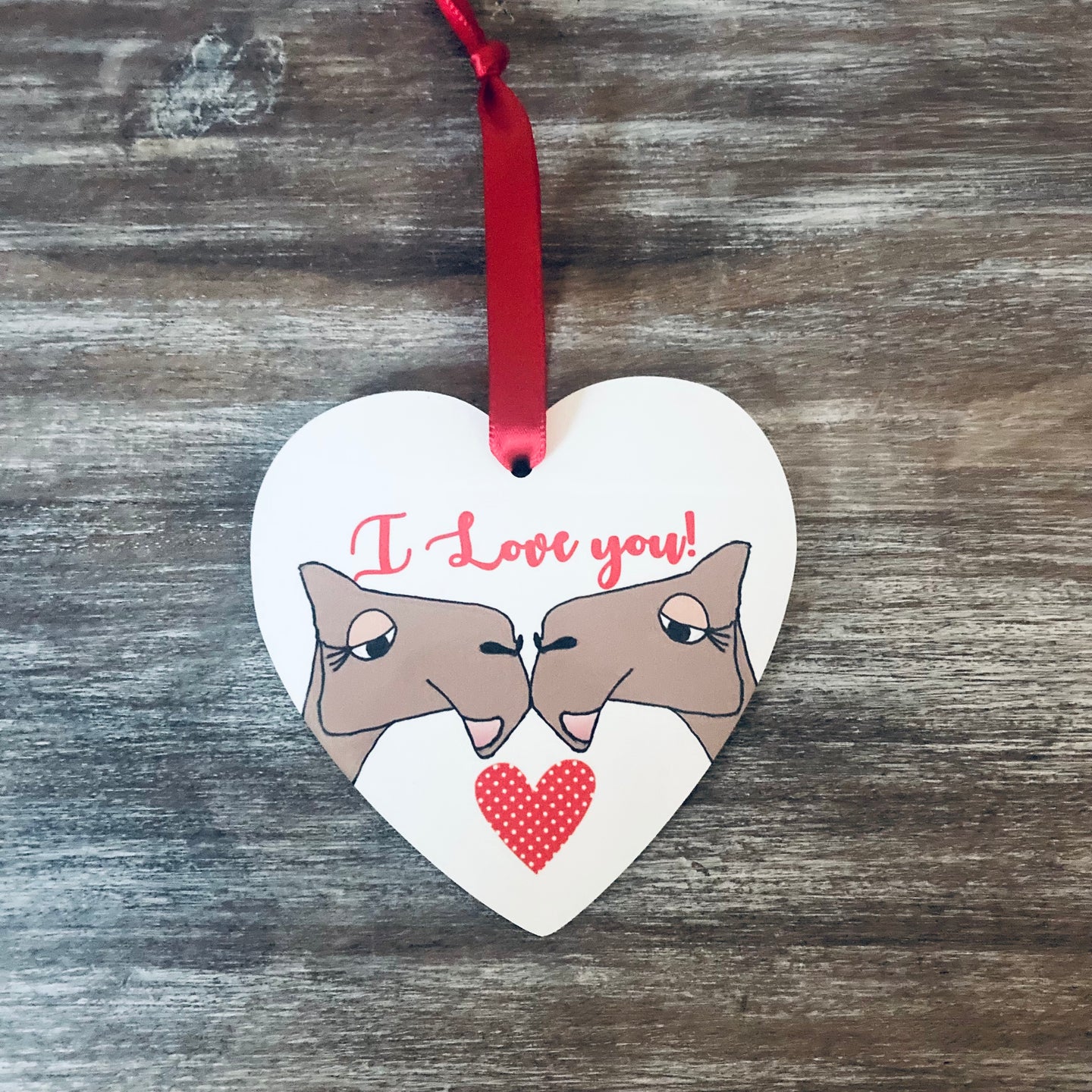 Camel Love Wooden Hanging Decoration