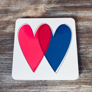 Two Hearts Coaster