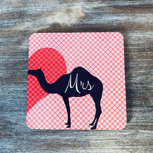 Mr & Mrs Camel Coaster - Set of 2 Coasters