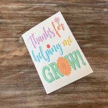 Thank you for helping me grow Teacher Gift Set