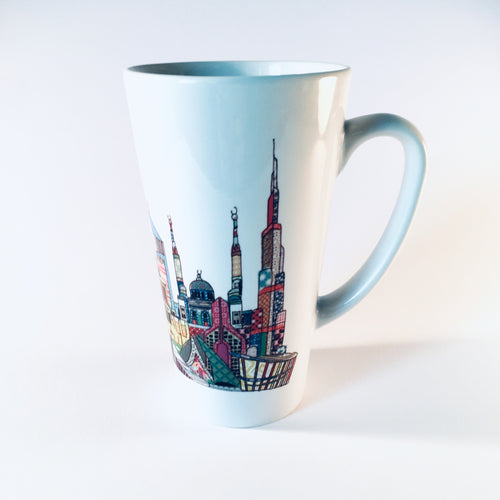 Dubai Skyline Patchwork Latte Mug