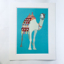 Patchwork Camel Print - Mounted unframed