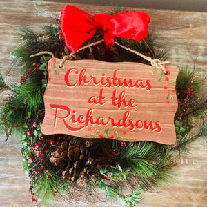 Personalised Wooden Christmas Sign