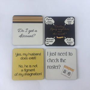 Pilot's Wife Coasters - Set of 4