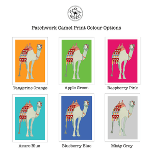 Patchwork Camel Print - Mounted unframed