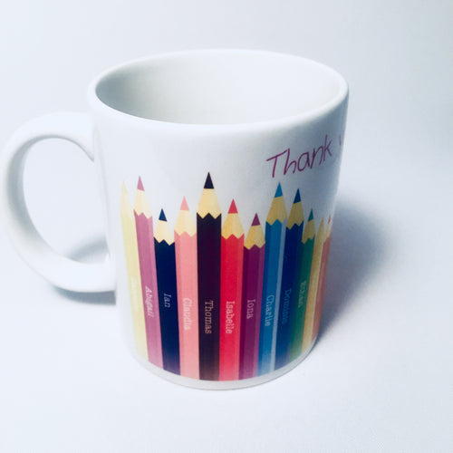 Personalised Pencils Teacher Mug