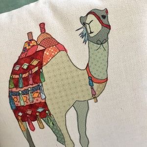 Patchwork Camel Cushion