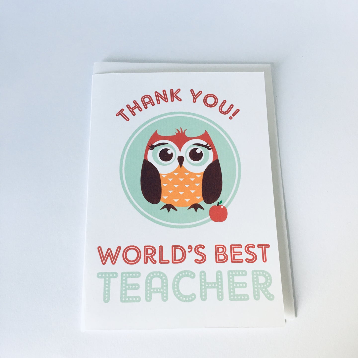 World's Best Teacher Owl Card - 5