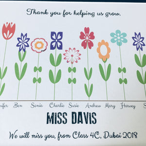 Thanks For Helping Us Grow Print – Personalised