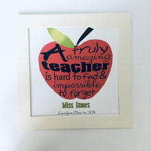 Teacher Apple Print - Personalised