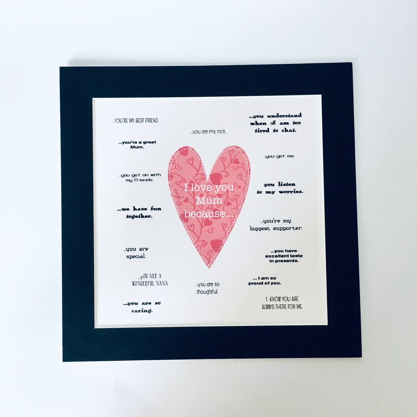 I love you ..... because .... print - Personalised