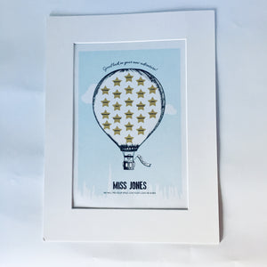 Balloon Star Print - Personalised
