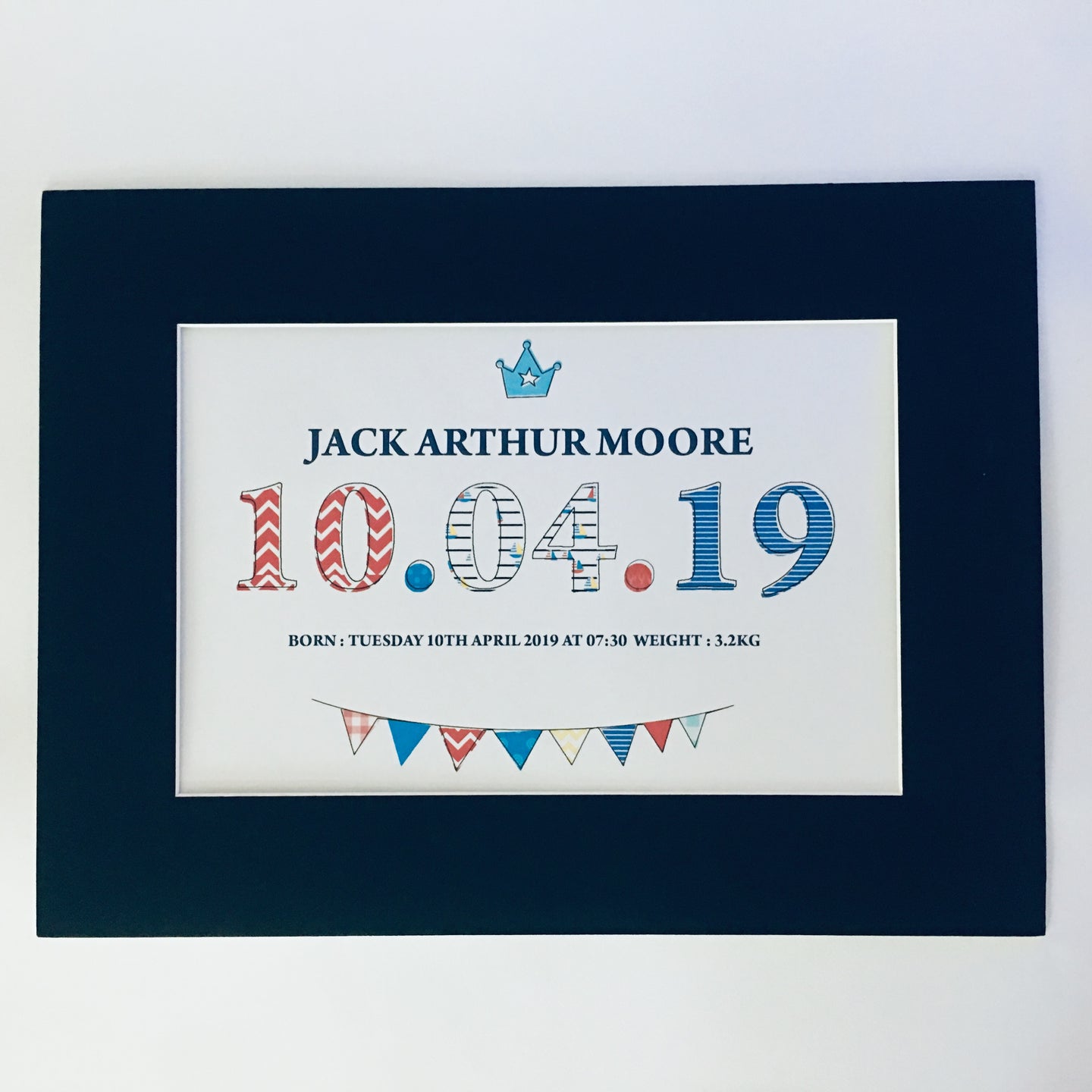 Date of Birth Baby Print – Personalised