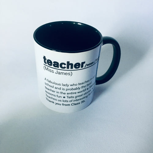 Definition of a teacher mug - Personalised